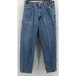 HARLEY-DAVIDSON Jeans Mens 32x30 Blue Straight Leg Relaxed Fit Black Label